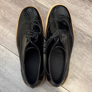 Classic Black Women's Brogue Loafers